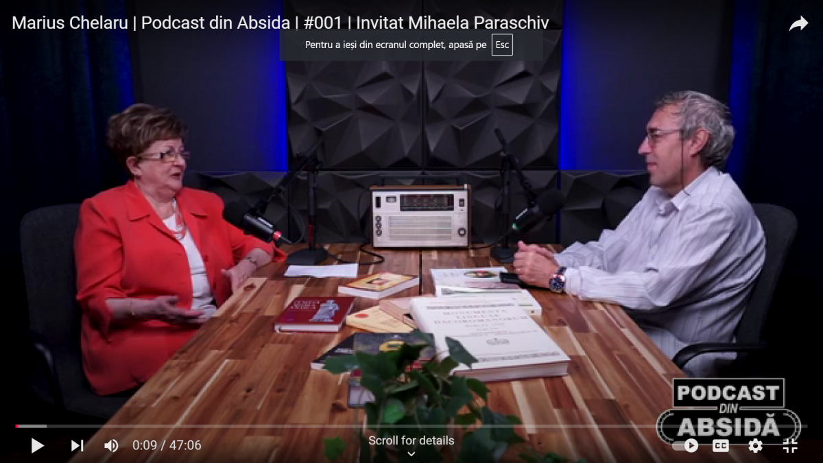 Podcast din Absidă: Marius Chelaru in dialog cu Mihaela Paraschiv