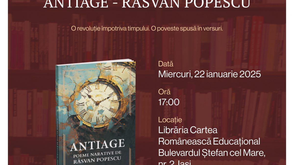 Lansare de carte: „Antiage” de Răsvan Popescu