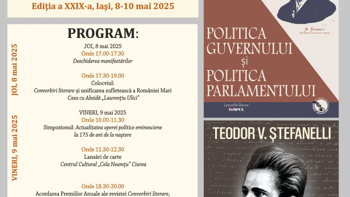 ZILELE REVISTEI CONVORBIRI LITERARE