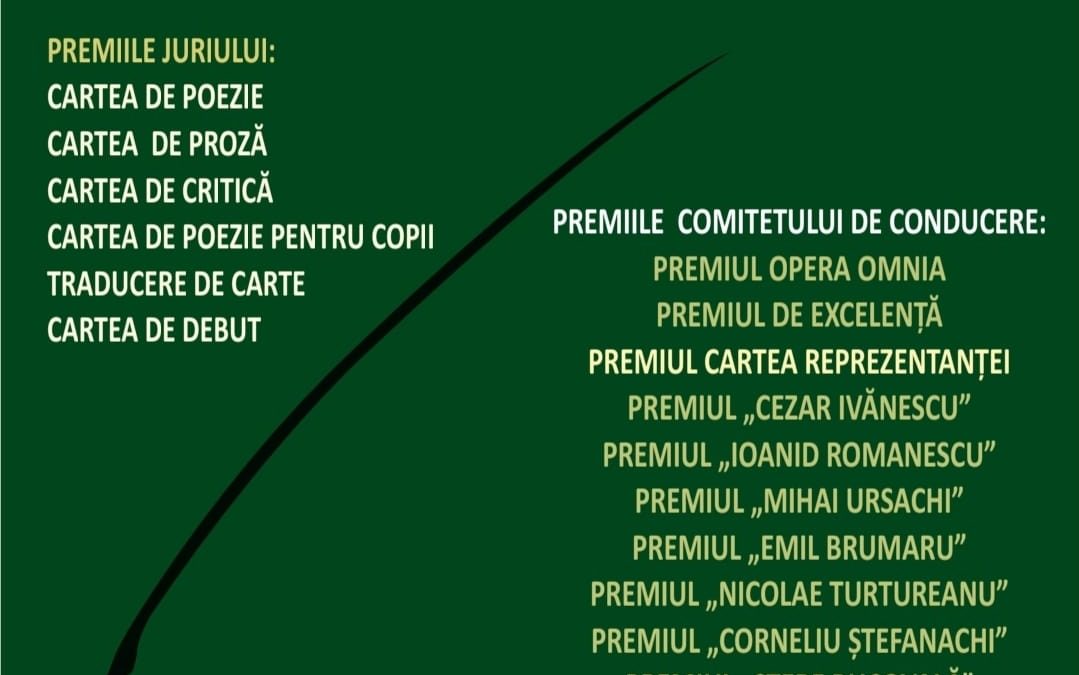 Premiile Filialei Iasi a Uniunii Scriitorilor din Romania pentru cartile publicate in anul 2024